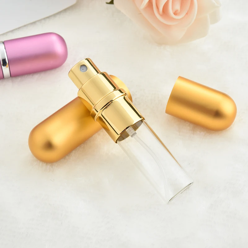 Многоразовая портативная мини-флакон для духов 5 мл Алюминиевый распылитель