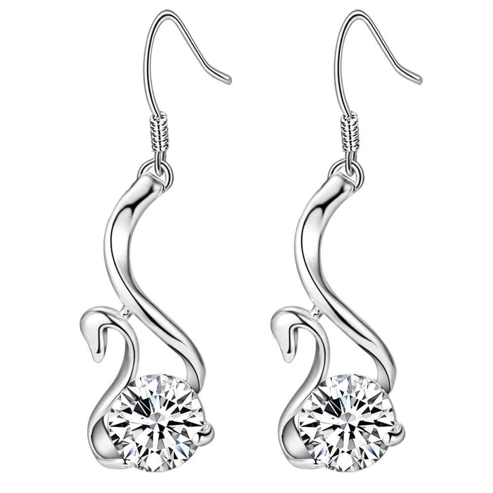 Яркий циркон Серебряные Серьги высокого качества для женщин ювелирные изделия