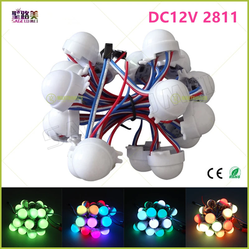 300 шт. 30 мм диаметр 12 В постоянного тока ws2811/LPD6803/WS2801/DMX512/1908 IC дополнительно D30 5050SMD