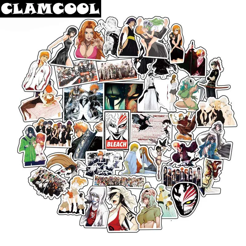 50 шт. японская Классическая анимация BLEACH Death forчемодан СКЕЙТБОРД гитара мотоцикл