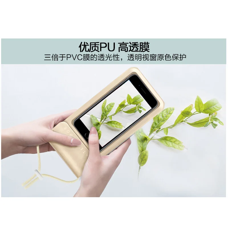 6.0 Waterproof Phone Case Cover Touchscreen Cellphone Dry Diving Bag Pouch with Neck Strap for iPhone Xiaomi Samsung Meizu