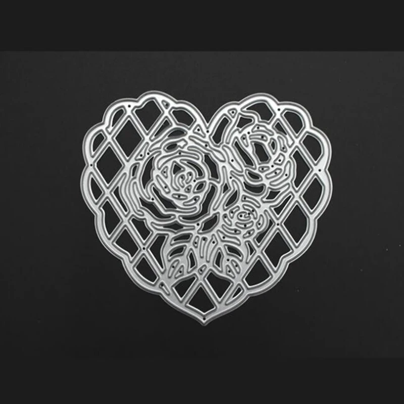 YINISE металлические режущие штампы любовь в форме цветка для трафареты