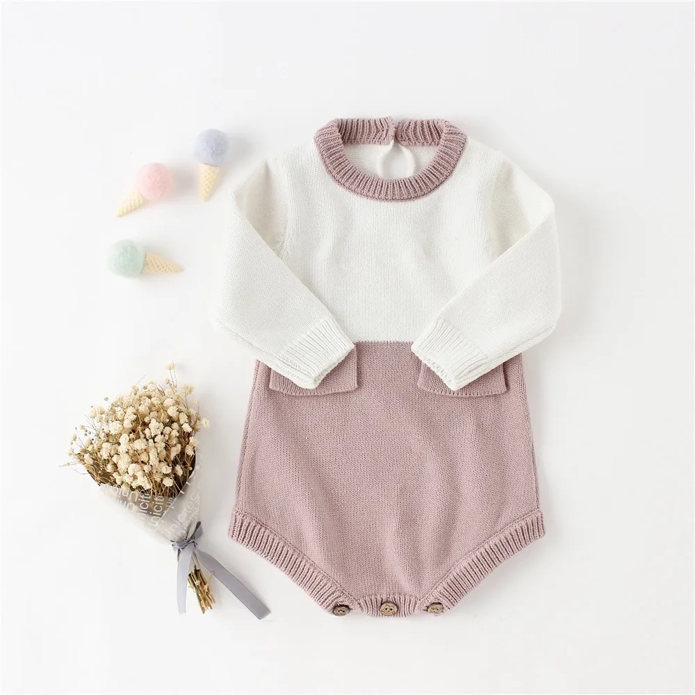 Infant Kids Clothing Sets Baby Autumn Knitwear Newborn Girls Knitted Coat Boys Clothes Knitting Romper Jumpsuit Outfit | Детская одежда