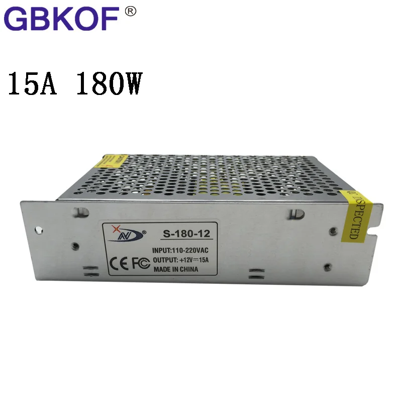 Бесплатная доставка AC110V 220V DC 12V 24V 15A 180W Трансформатор переключатель питания