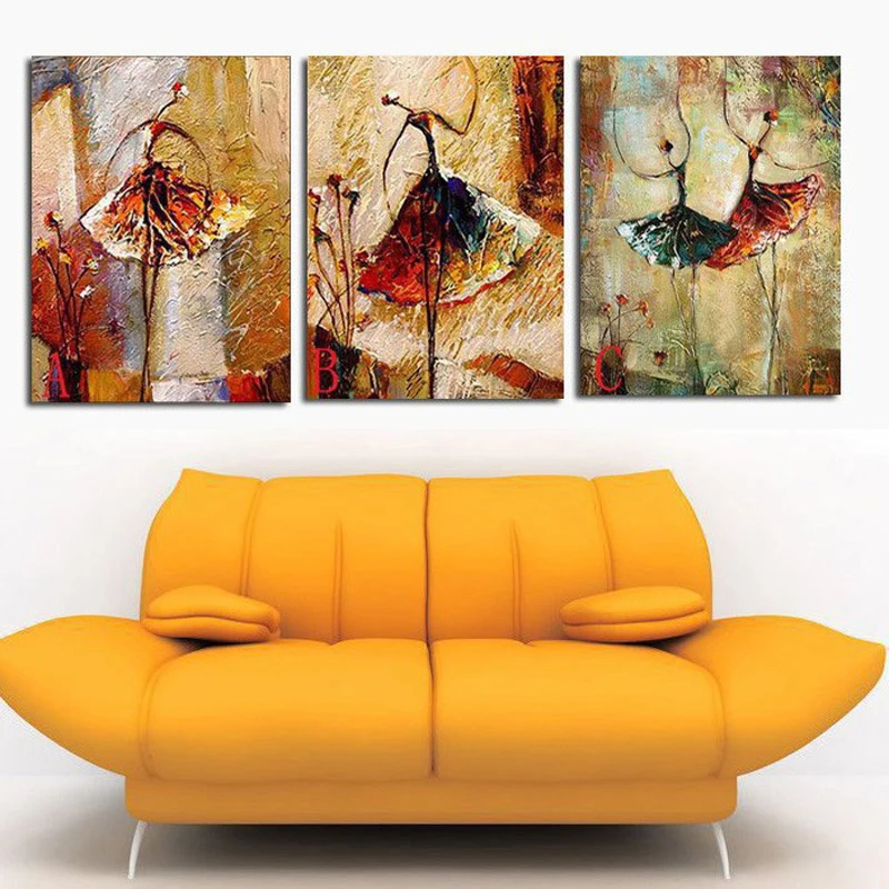 Домашний декор ручная роспись настенные художественные балетные абстрактные