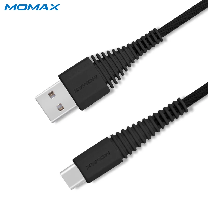 MOMAX высокой Скорость USB к Тип c Быстрая зарядка кабель 1.2 м плетеный нейлоновый