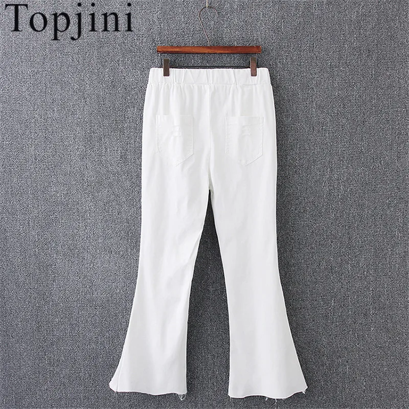 2017 новая мода broadcloth регулярный хлопок женщины пят брюки твердые эластичный пояс