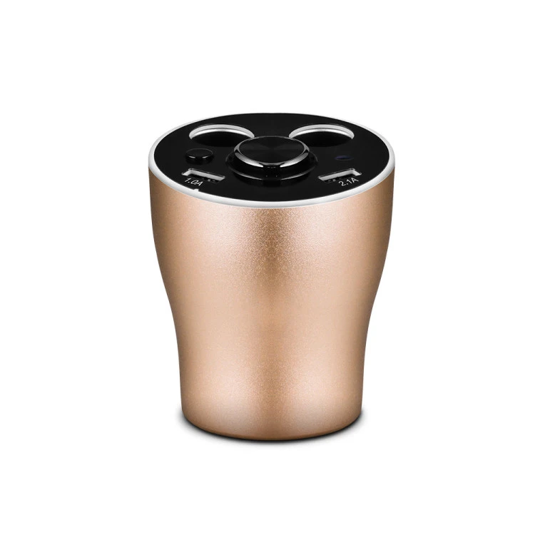 Многофункциональное автомобильное зарядное устройство подстаканник два гнезда