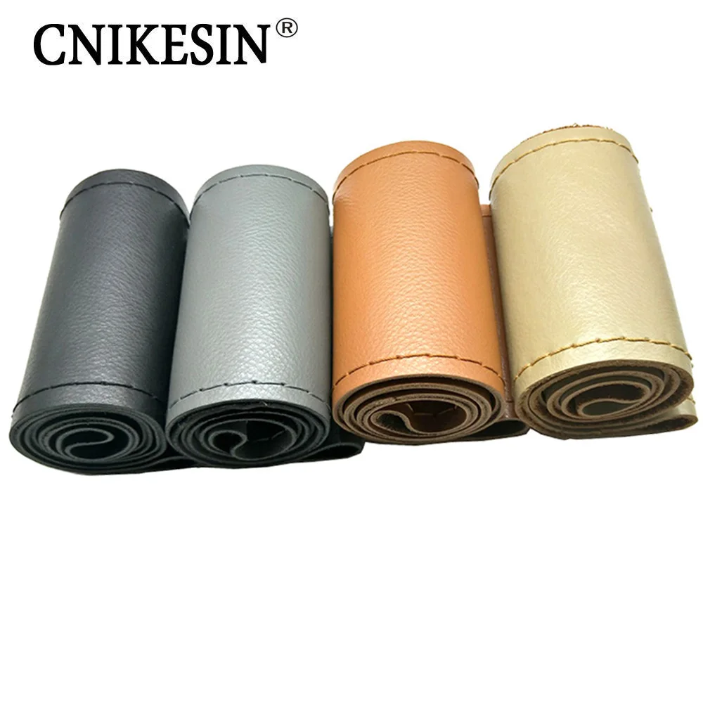 DIY автомобиля Руль Обложка Настоящее Австралийский коровьей кожи с иглами тему