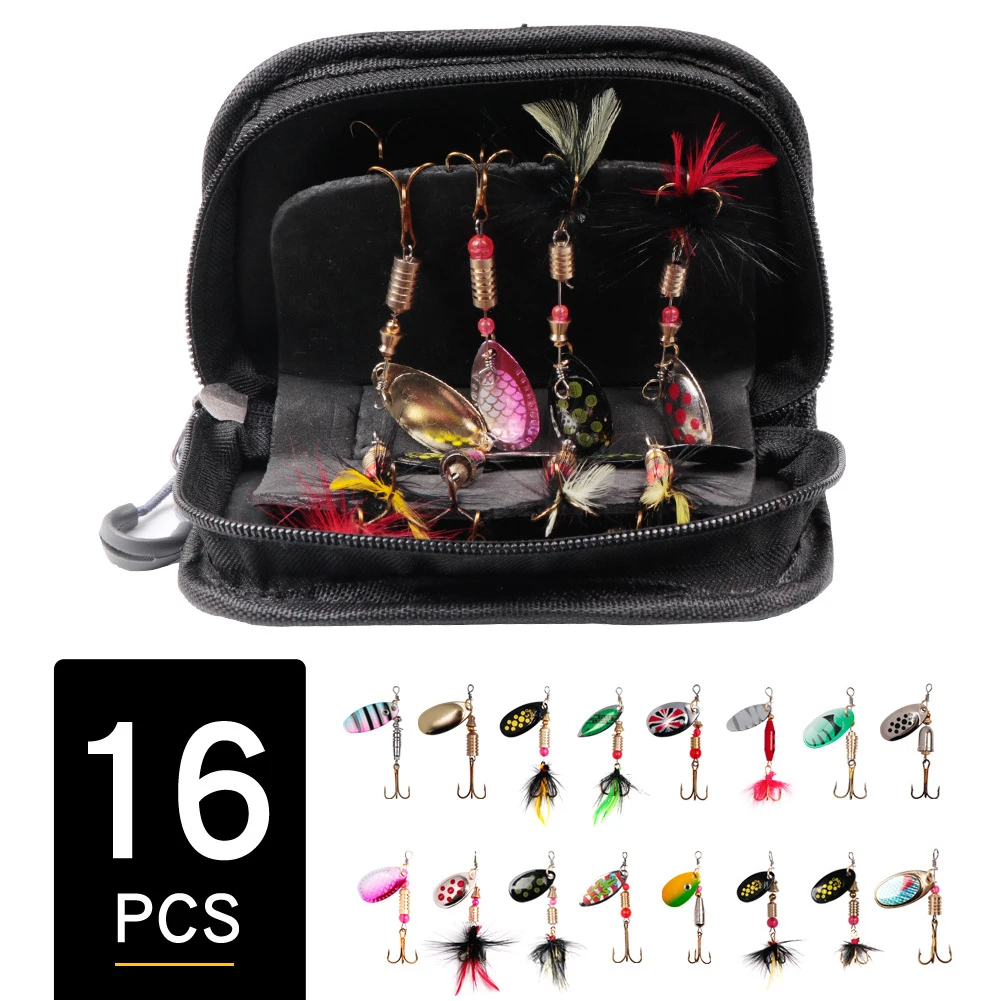 16 шт. имитация Искусственный Поддельный Спиннер приманка привлекательный форель