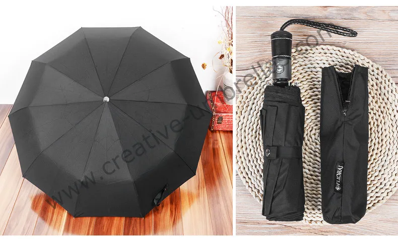 Автоматические зонтики 2 шт./лот 10 ребер три сложения автоматическое открывание и