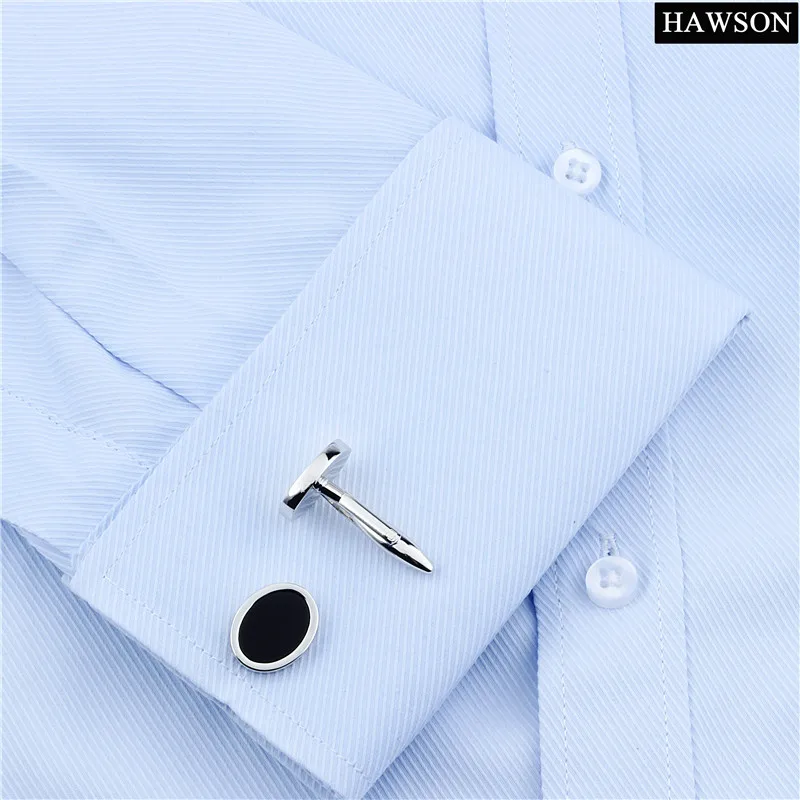 HAWSON лучший подарок для мужчин овальный черный камень запонки платья костюм