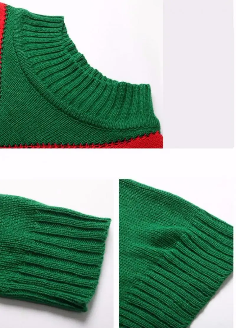 Женские трикотажные изделия 2019 Модные свободные однотонные зеленые полосатые