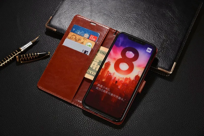 Чехол-книжка кошелек Обложка кожаный чехол для телефона Xiaomi mi на возраст 3 4 5 5C 5X 6X