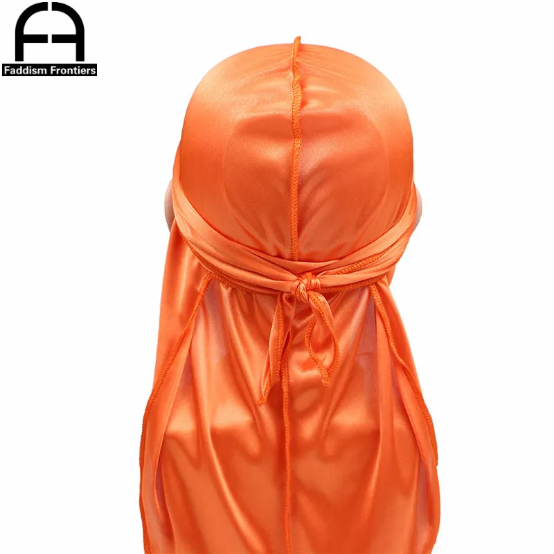 Папы и детей шелковистой Durags набор банданы тюрбан шляпа мальчиков шелк DuRag волны Кепки оголовье аксессуары для волос бандана