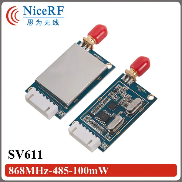 Модуль RF с интерфейсом RS485 SV611 100 мВт 868 МГц + 2 резиновых антенны 1 USB-плата |