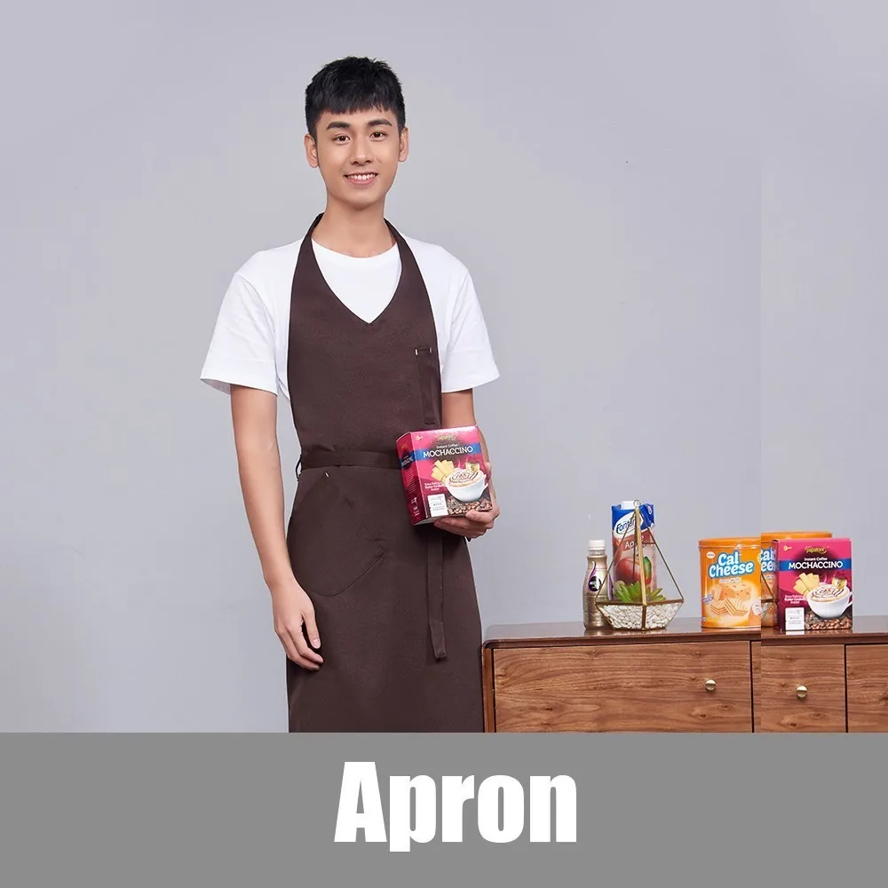 Apron 3 Фартук для повара на шее, унисекс,, для ресторана, кафе, торта, молочного чая, магазина, официантки, салона, официанта, комбинезоны, Baeber, рабочая одежда - Цвет: Apron 3