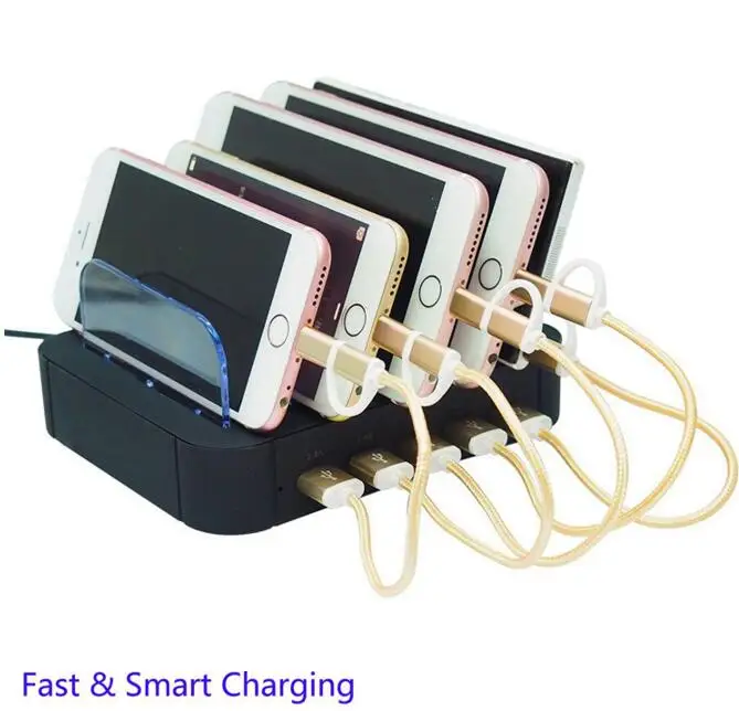 Новая Универсальная съемная зарядная станция с 5 портами USB подставка для