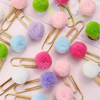 100pcs pom pom handmade pompoms planner clips bookmark page marker decorative paperclip for travelers notebook journal