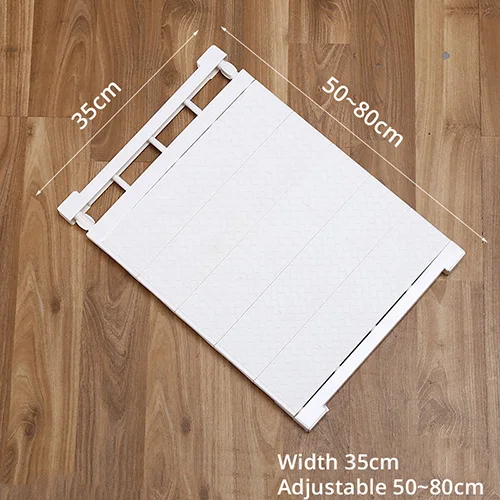 35White-50-80cm Шкаф перегородка держатель для хранения вешалка для шкафа Регулируемый многослойный Органайзер Полка Ванная комната держатель кухня отдельный каркас - Цвет: 35White-50-80cm
