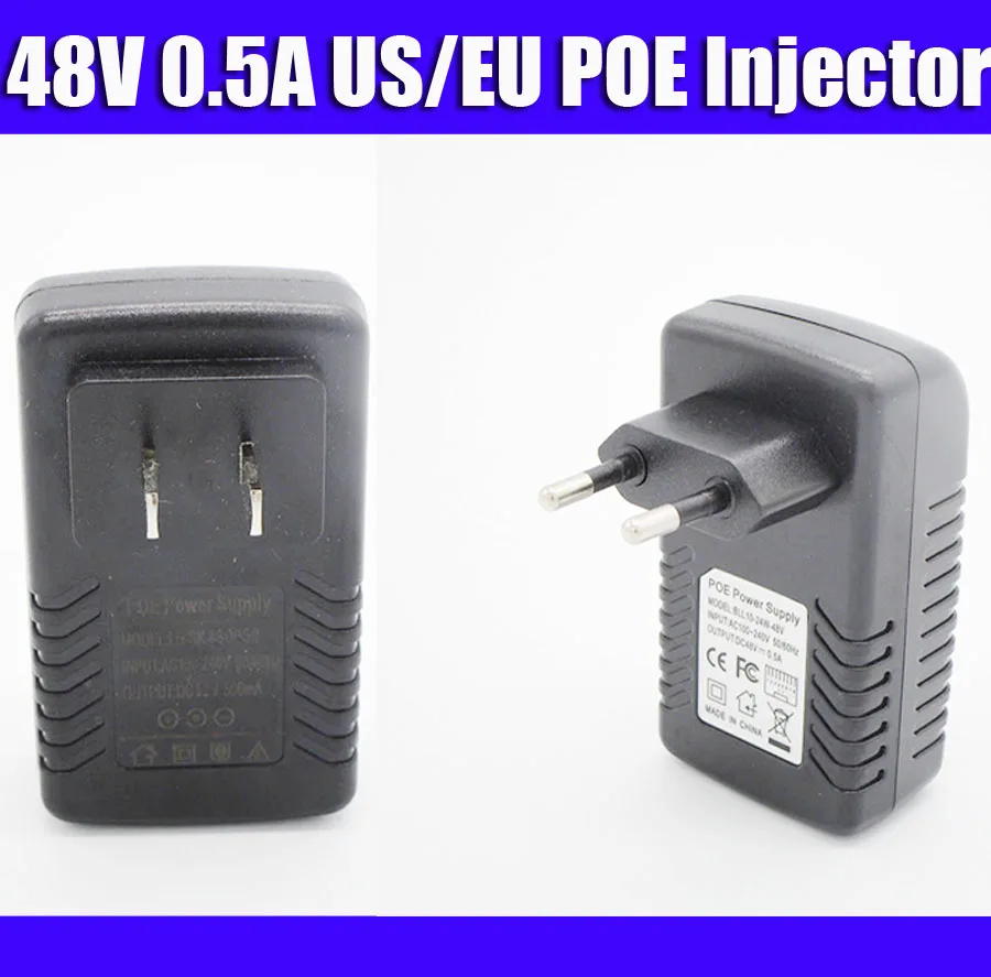 POE инжектор 48 в 0 5 А с вилкой Стандарта США/ЕС поддержкой Power Over Ethernet коммутатор