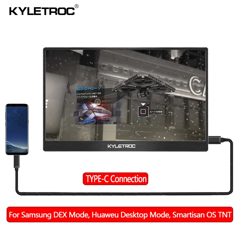 15 6 дюймовый портативный монитор 1920*1080P Портативный экран монитора компьютера для