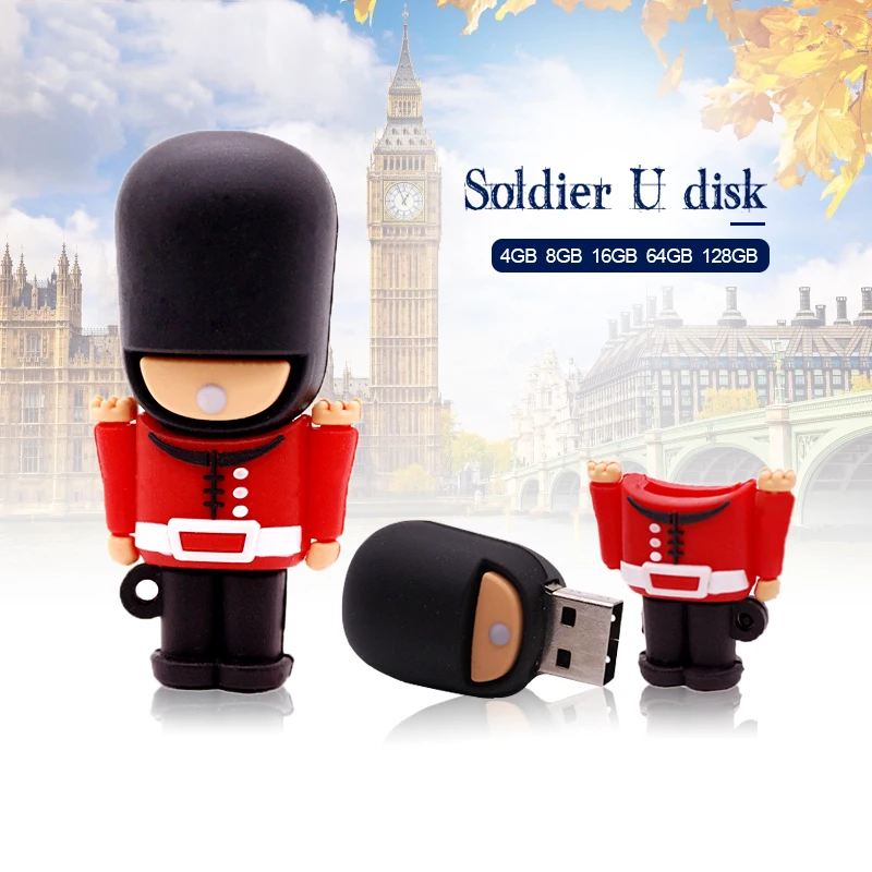 Новый стиль, USB-флеш-накопитель, флешка, красивая британская защита, телефон, 4 ГБ, 8 ГБ, 16 ГБ, 32 ГБ, 64 ГБ, Usb 2,0, карта памяти, прекрасный подарок