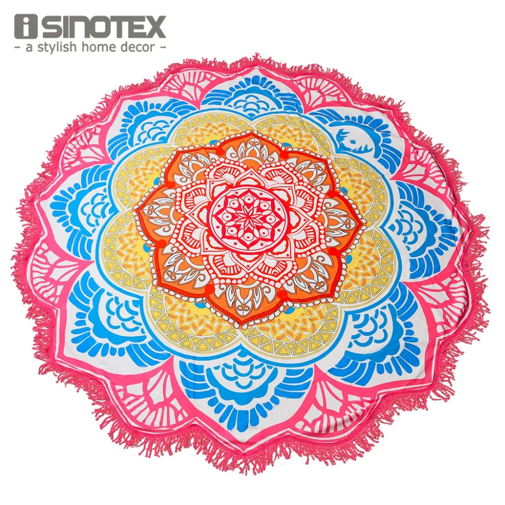 Пляжное полотенце мандалы большой индийский коврик для йоги с принтом лотоса