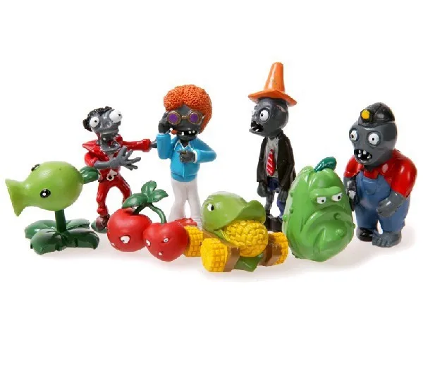 С изображением героев «Plants vs Zombies, игровые фигурки, все завод+ зомби Коллекционные Фигурки Игрушки Подарки 40 шт./компл. 2,5-6,5 см
