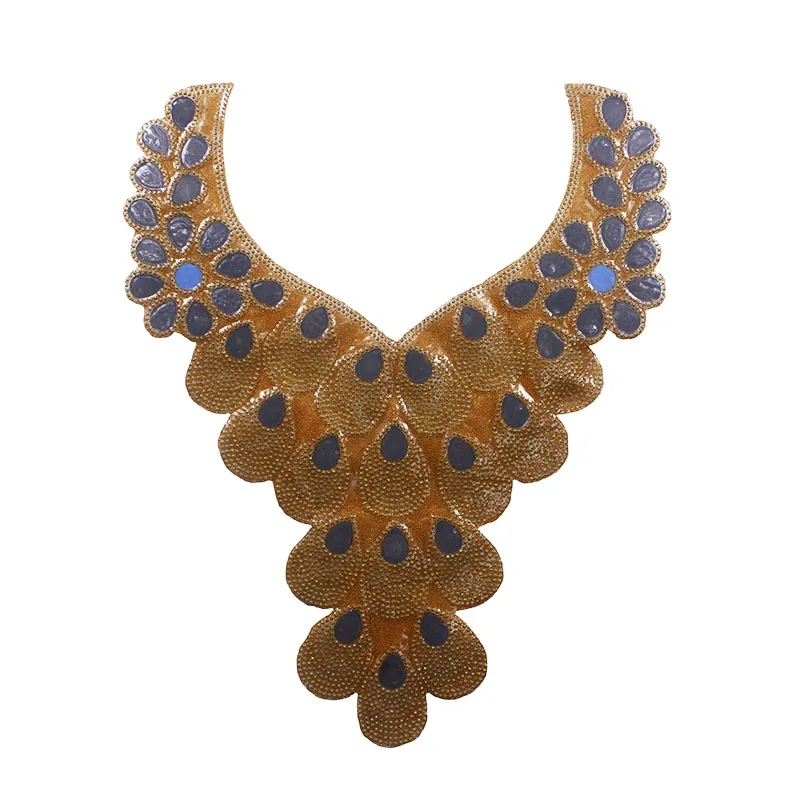 5 шт. дизайн перьев павлина кристалл исправление мотив стразы шеи воротник железо