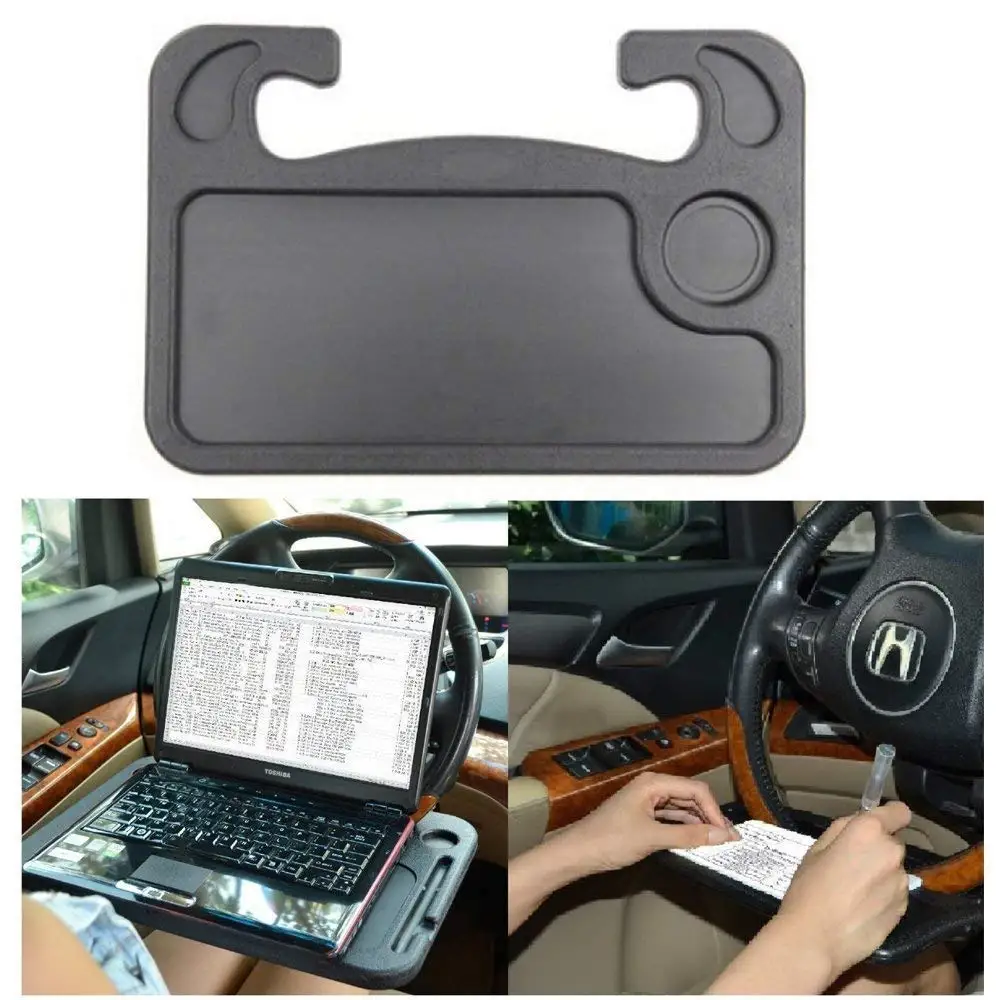 

Автомобильный стол для руля поднос под руль и крепление на сиденье автомобиля ноутбук стол для еды, автомобильный поднос для еды, черный