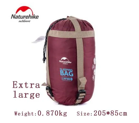 Wine Red L 8/15 NatureHike мини легкий летний хлопковый спальный мешок открытый тонкий конверт спальные мешки для мужчин женщин дома пеший туризм кемпинг - Цвет: Wine Red L