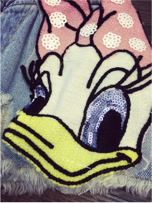 2017 Летняя Мода Девочка Джинсовые Шорты дизайн утка Блумер Девушки 2 7Year Малыша