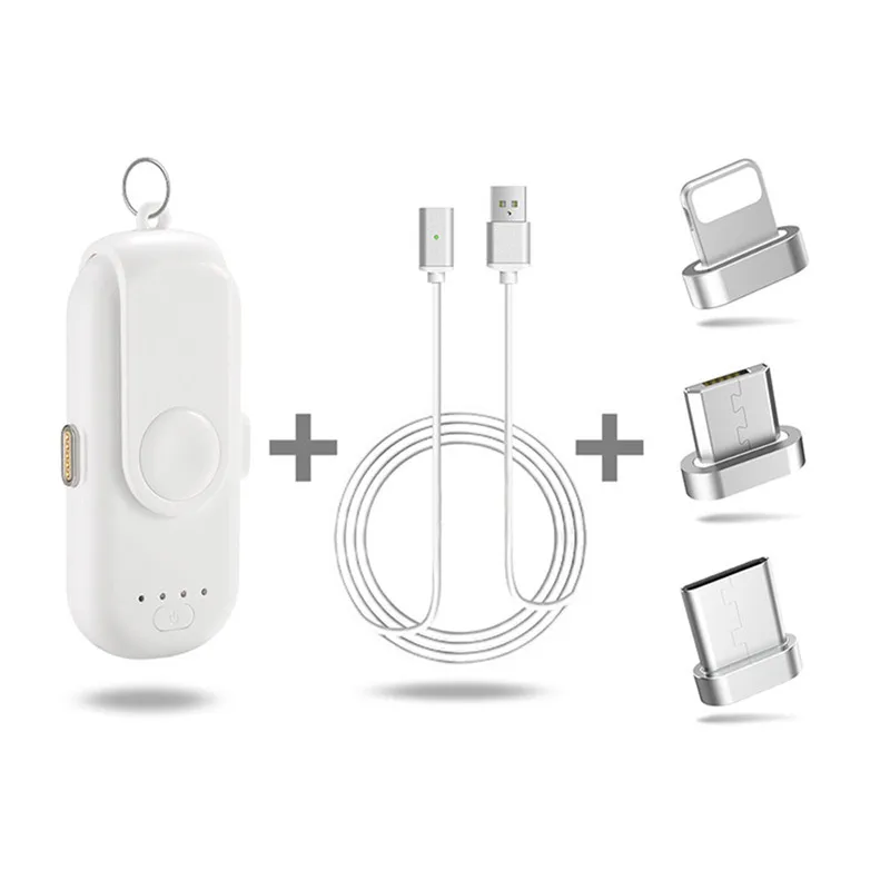 3 IN 1 white Портативное магнитное зарядное устройство для IPhone/samsung/Xiaomi/huawei магнитное зарядное устройство кабель быстрого зарядного устройства для Lightning type-C Android - Plug Type: 3 IN 1 white