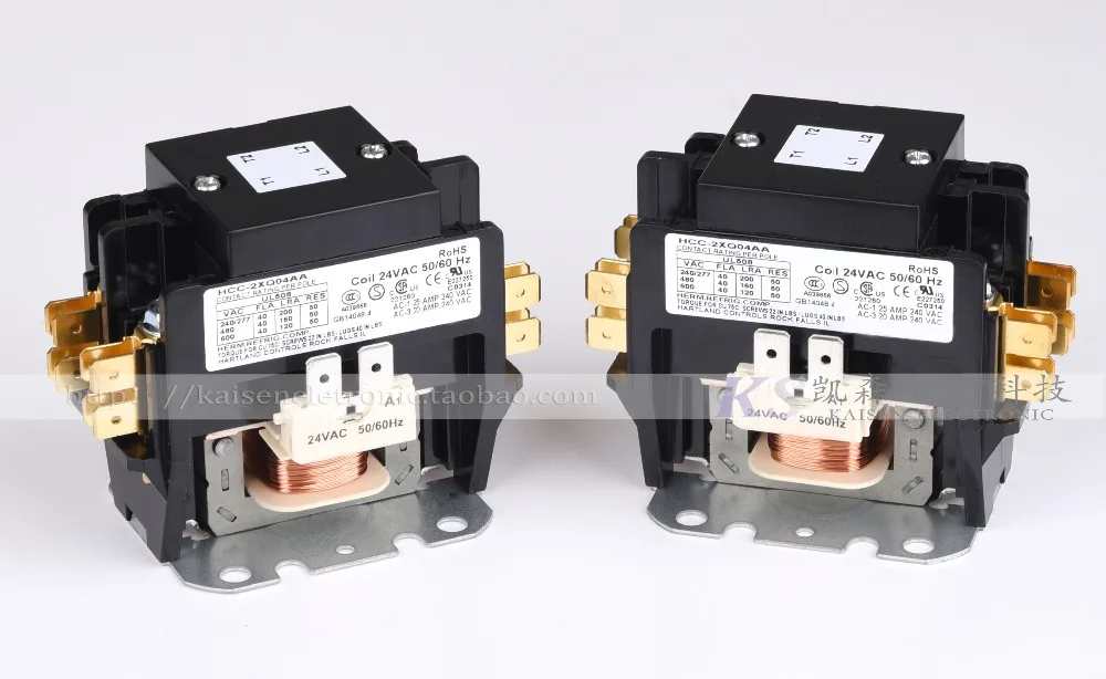 Напряжение катушки 24VAC 40A HCC 2XQ04AA биполярный/двухполюсный контактор переменного