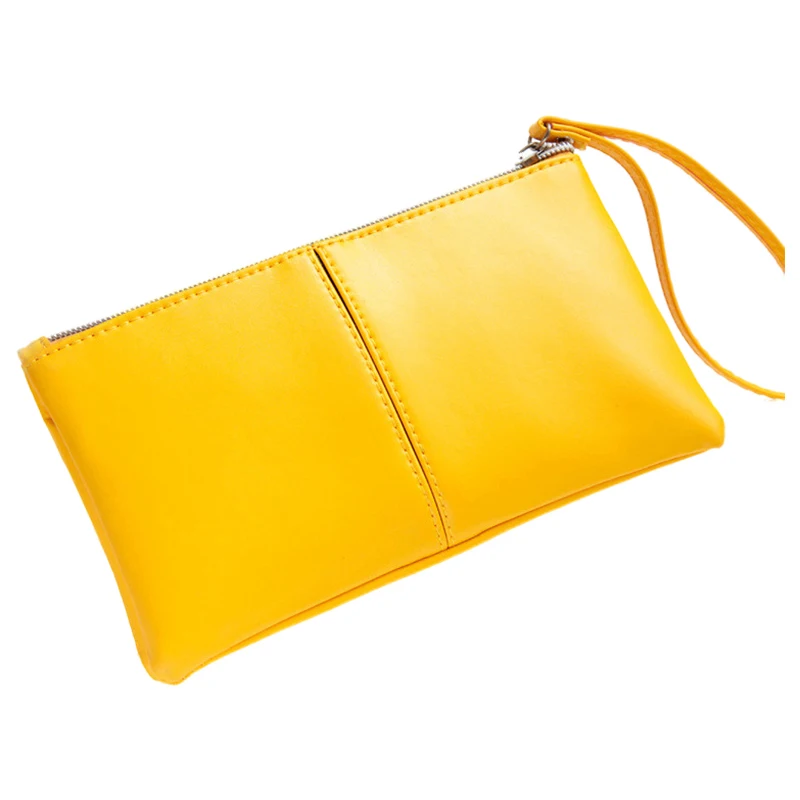 Женский кошелек FGGS Длинный на молнии желтый|bifold purse|zipper clutchpurse zipper |
