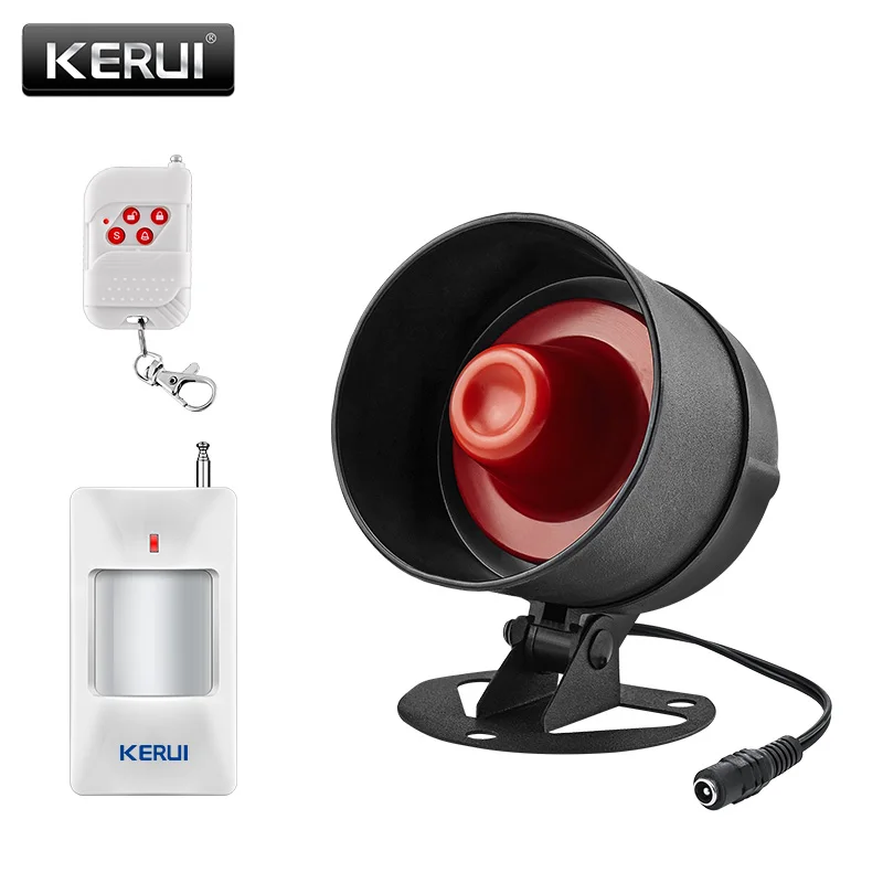 kit 3 KERUI DIY 100 дБ беспроводная локальная сигнализация системы безопасности домашняя сирена спикер охранная инфракрасная сигнализация детектор датчик двери комплект сигнализации - Цвет: kit 3