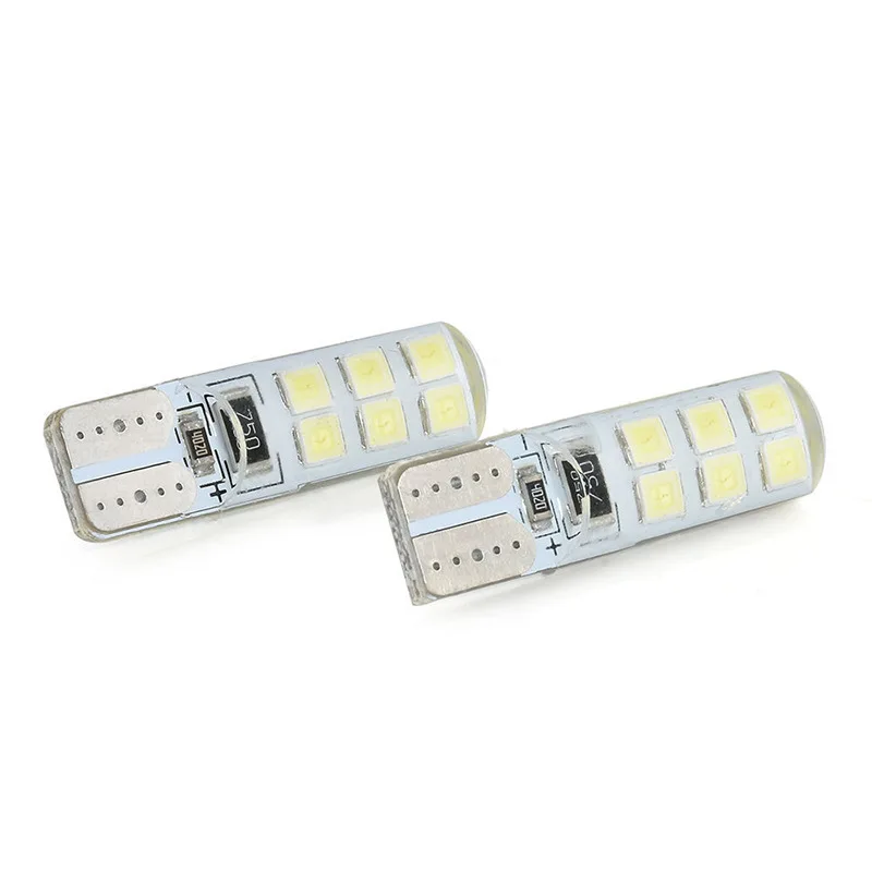 10x T10 194 W5W COB 2835 SMD 12LED автомобильный Canbus сверхъяркая лампа для номерсветильник