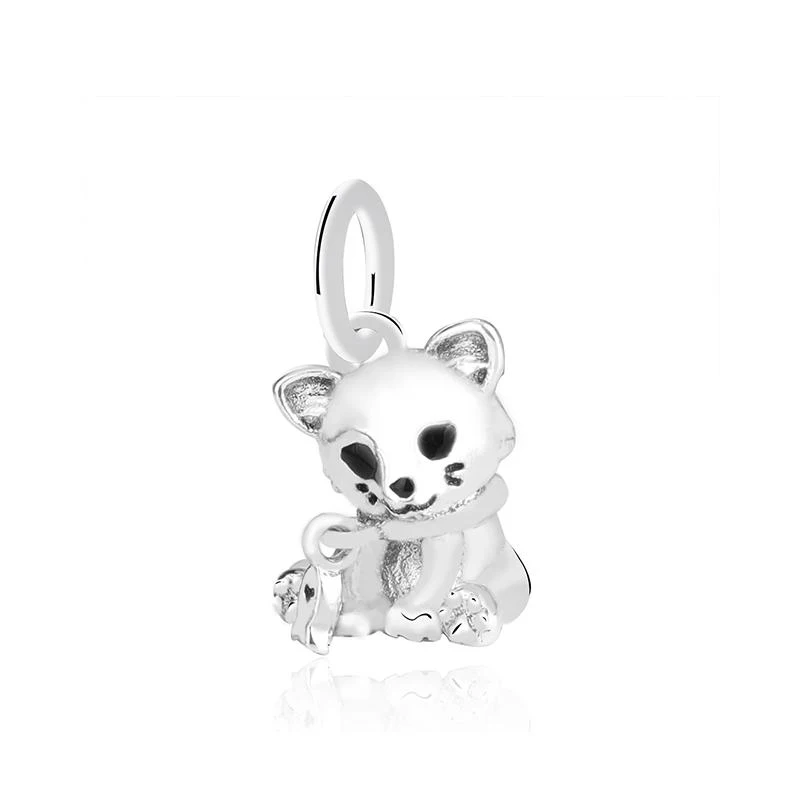 Sweet Cat 925 пробы, Серебряные Оригинальные бусины, очаровательный браслет Pandora, лабрадор, бультерьер, щенок, кошка, подвеска, шарм, собака, сделай сам, ювелирное изделие - Цвет: Sweet Cat