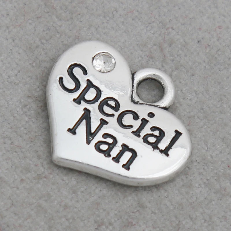 RAINXTAR Fashion Alloy Special Nan Heart Pendant Charms 15*17mm 50pcs AAC1933 |