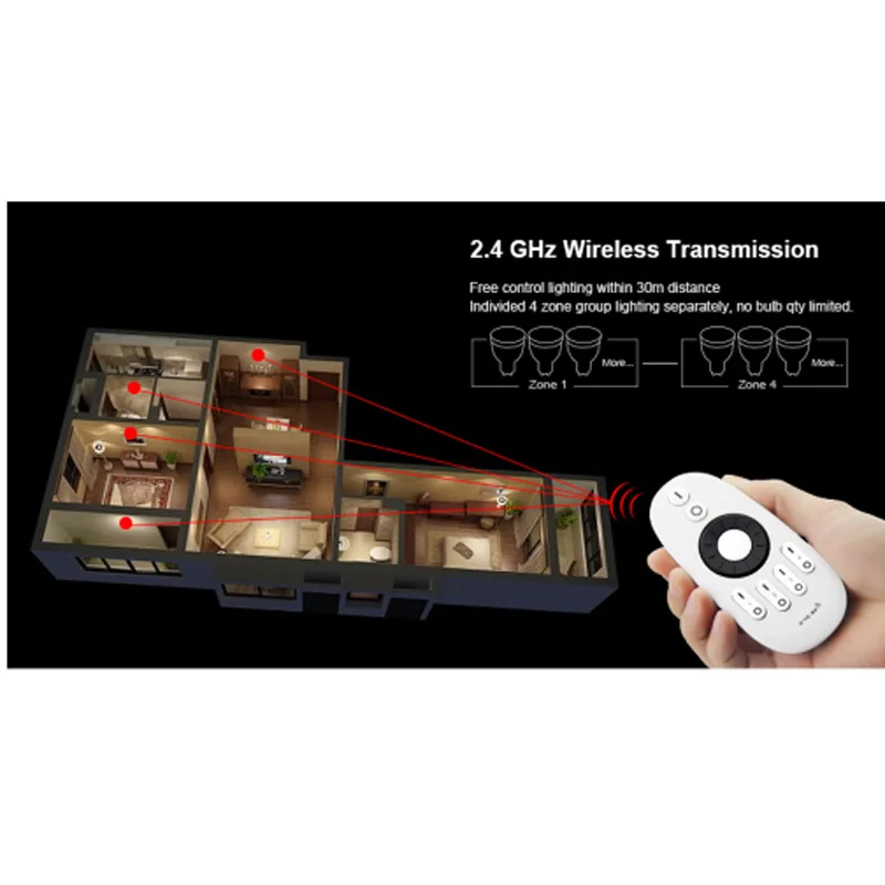 100% Оригинальный Mi Light DC12V 24V 2 4G регулировка яркости светодиодный диммер RF пульт