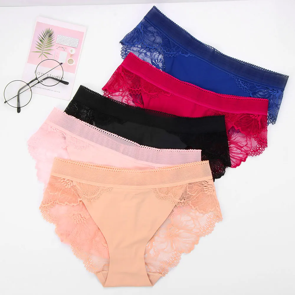 Большие размеры женские роскошные трусы дышащие кружевные сексуальные трусики с