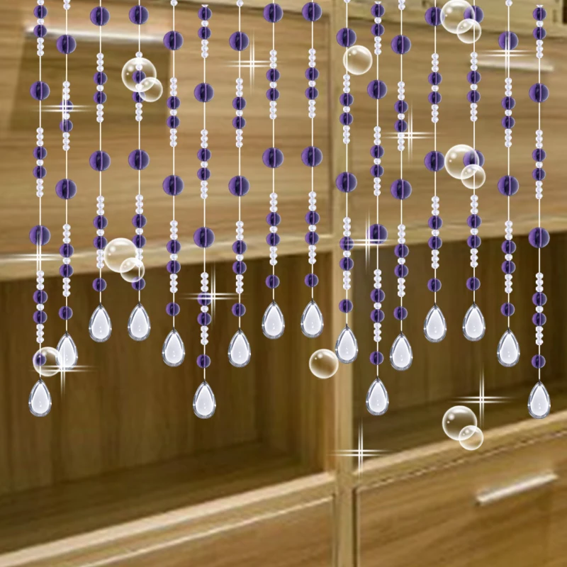 100% Хрустальные Бусины веревочные занавески для гостиной окна спальни двери