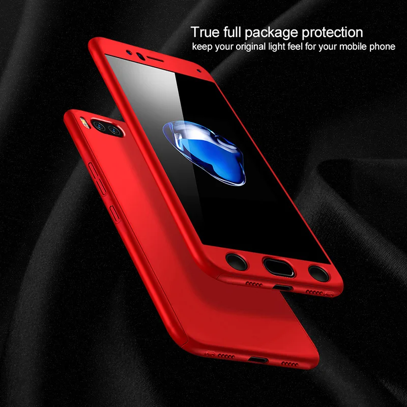 Роскошный 360 полная защита тонкий матовый Прочный жесткий чехол для Xiaomi Mi 6 A1 A2 с