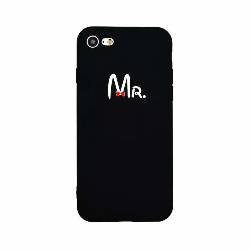 Чехол для iPhone X черный чехол друг пара Поцелуй белая линия искусства мягкий