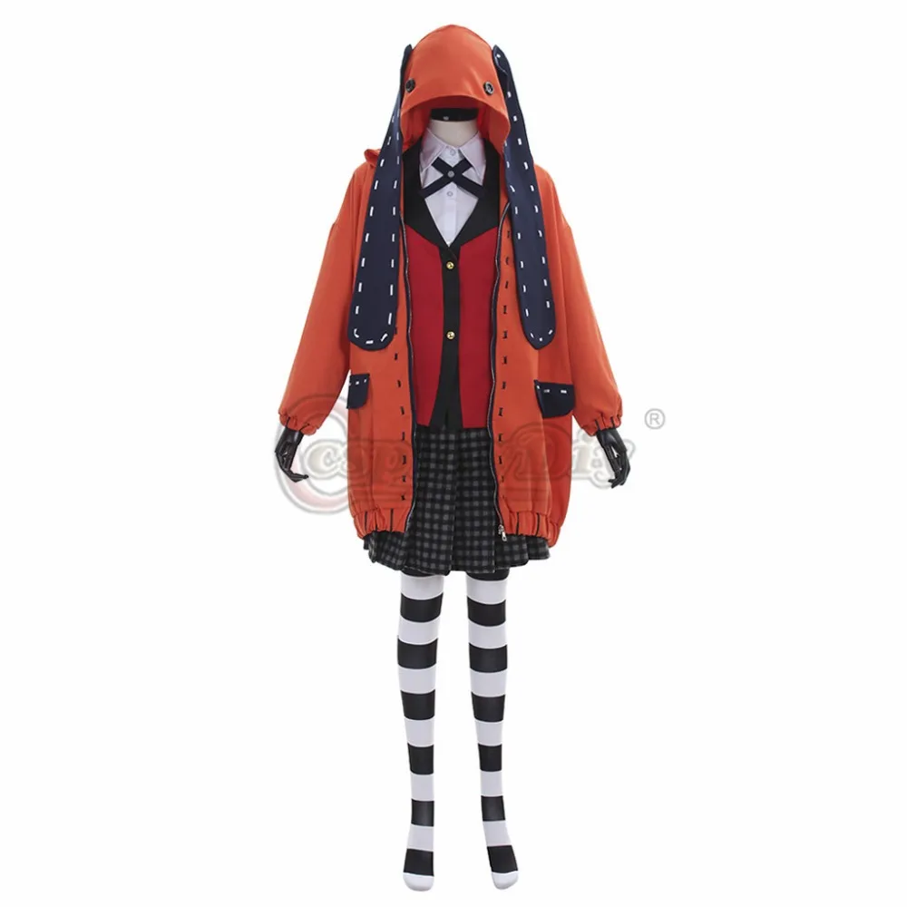 Cosplaydiy аниме Kakegurui компульсивный геймбер Runa Yomozuki Косплей куртка Толстовка пальто