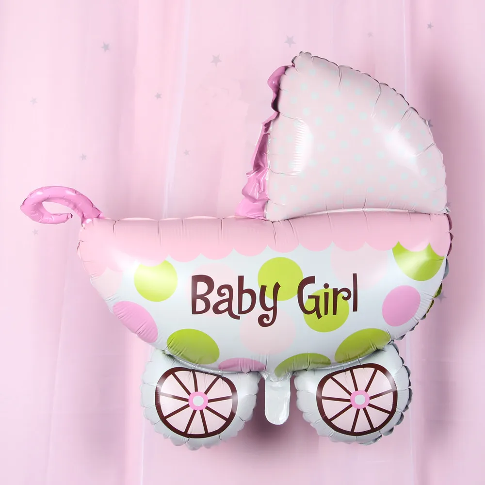 XXYYZZ Baby Shower Ballons Lovely Large Stroller Boy Girl Foil Balloons Air Inflatable Ball Birthday Party Decorations | Дом и сад