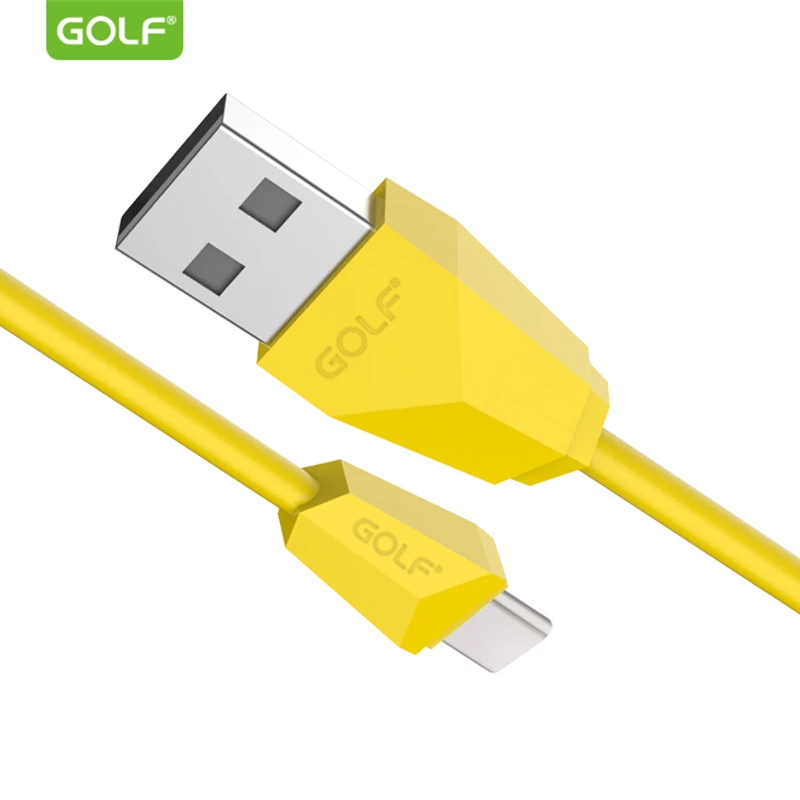 Гольф Тип-C USB синхронизации данных зарядный кабель для Xiaomi 5 6 8 Oneplus Honor 8 9 10 samsung S8 S9 зарядное устройство для андроида провода - Цвет: Yellow