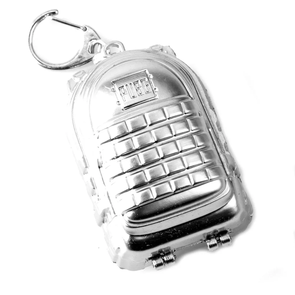 7cm Playerunknown's Battlegrounds Keyring Game PUBG Backpack Level 3 Model Keychain Charm Gift Souvenir for fans drop-shipping |