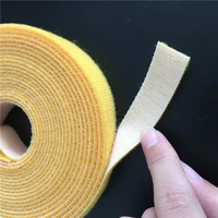 5m yt503y yellow wide 20 mm longshort hook back to back cable tie hookloop nylon fastening tape magic tape strap on sale